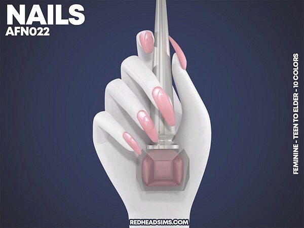 AF NAILS N022 from Red Head Sims