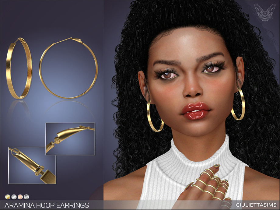 Aramina Hoop Earrings By Feyona From Tsr • Sims 4 Downloads