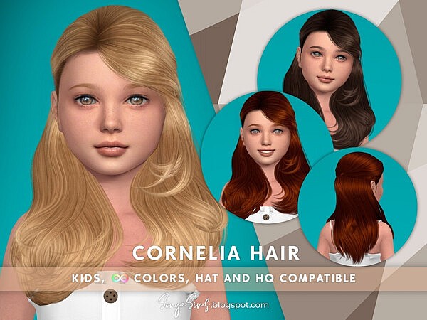 Cornelia Hair Child by SonyaSimsCC from TSR