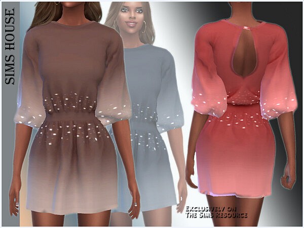 Short dress with rhinestones by Sims House from TSR