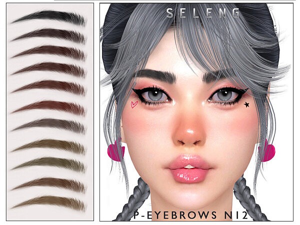 P Eyebrows N12 by Seleng from TSR